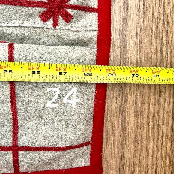 Crate & Barrel Fireplace Scene Christmas Advent Calendar Wool - Picture 8 of 9